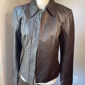 Brown leather jacket 🚨FLASH SALEEE